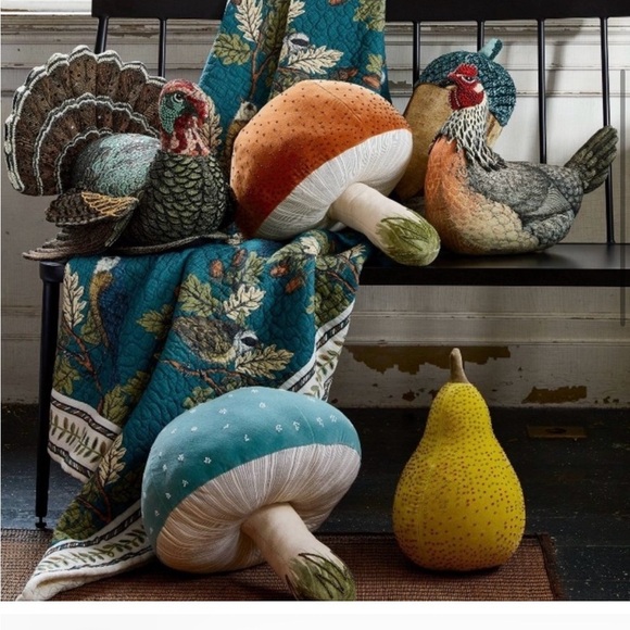 John Derian Mushroom Pillow NEW - Picture 3 of 6